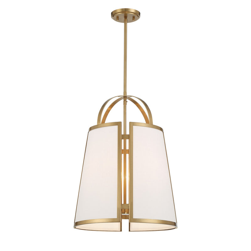Savoy House 7-6304-4-322 Four Light Pendant, Warm Brass