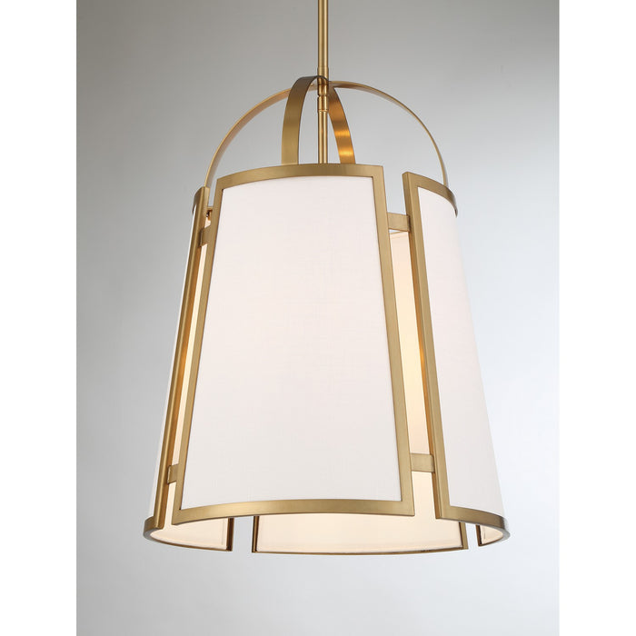 Savoy House 7-6304-4-322 Four Light Pendant, Warm Brass