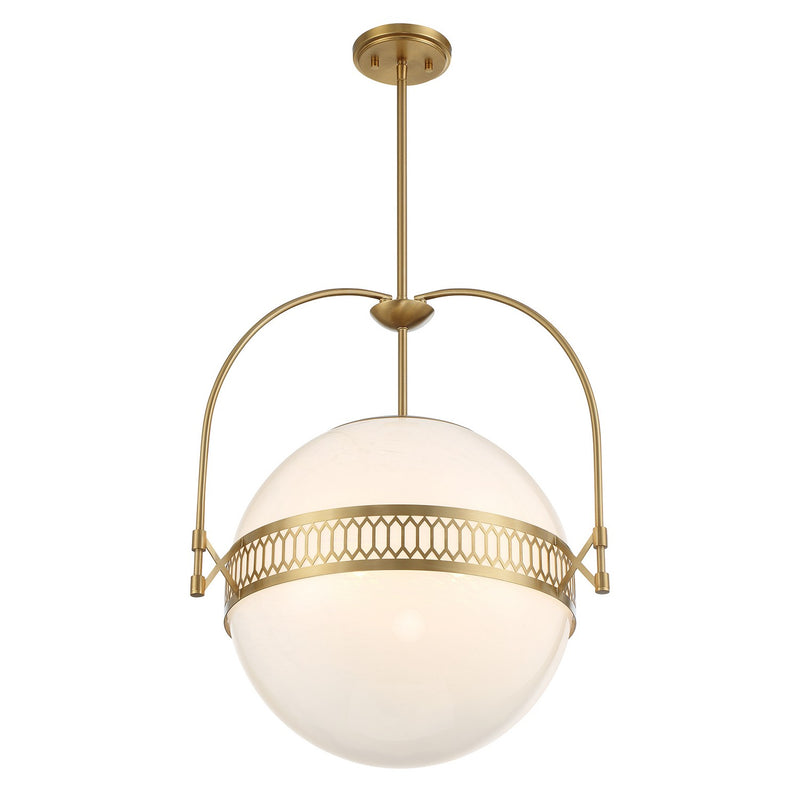 Savoy House 7-6407-3-322 Three Light Pendant, Warm Brass