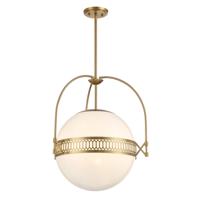 Savoy House 7-6407-3-322 Three Light Pendant, Warm Brass