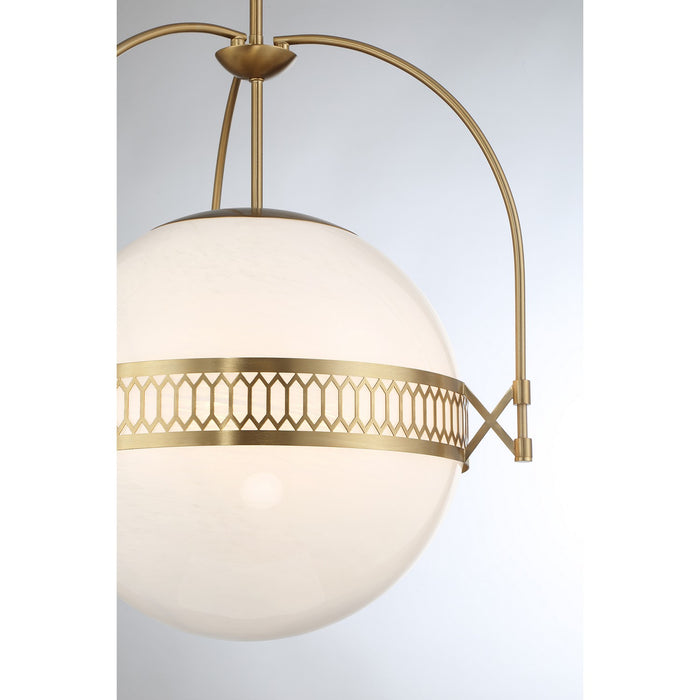 Savoy House 7-6407-3-322 Three Light Pendant, Warm Brass