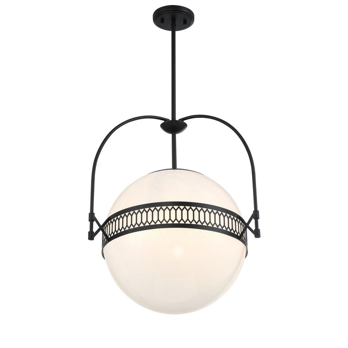 Savoy House 7-6407-3-89 Three Light Pendant, Matte Black