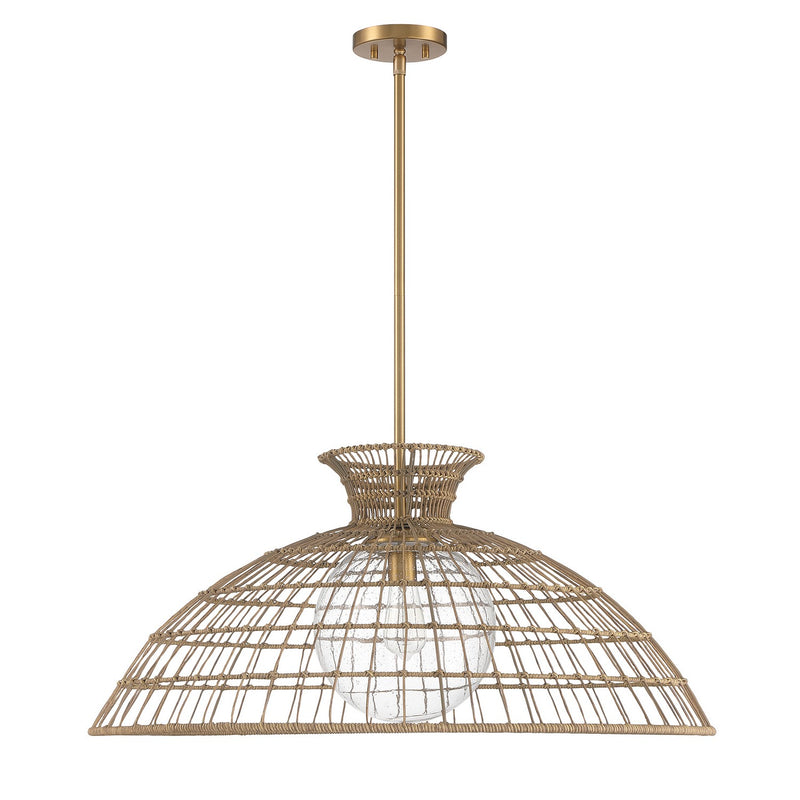 Savoy House 7-6427-1-322 One Light Pendant, Warm Brass