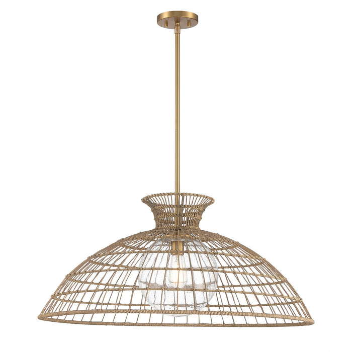 Savoy House 7-6427-1-322 One Light Pendant, Warm Brass