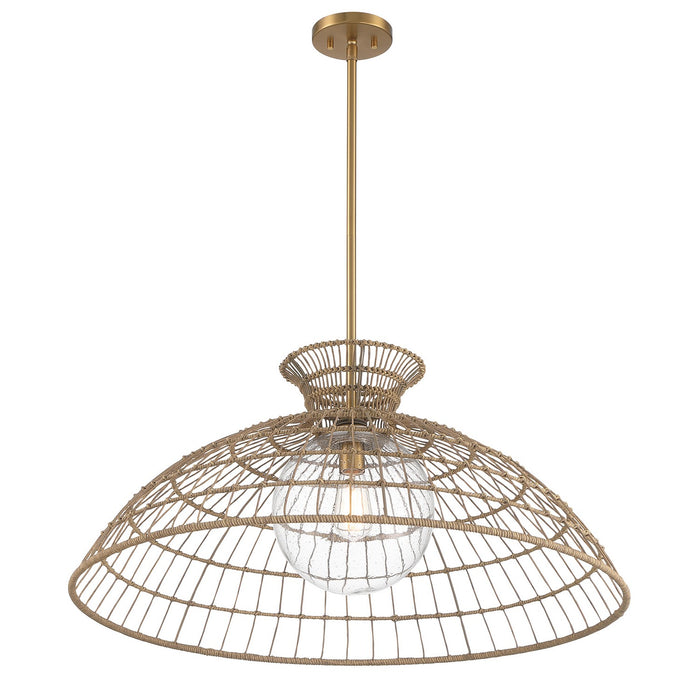 Savoy House 7-6427-1-322 One Light Pendant, Warm Brass