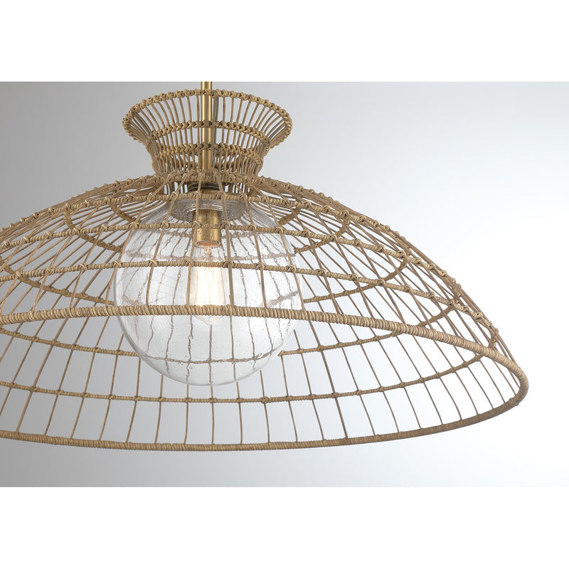 Savoy House 7-6427-1-322 One Light Pendant, Warm Brass
