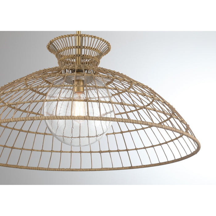 Savoy House 7-6427-1-322 One Light Pendant, Warm Brass