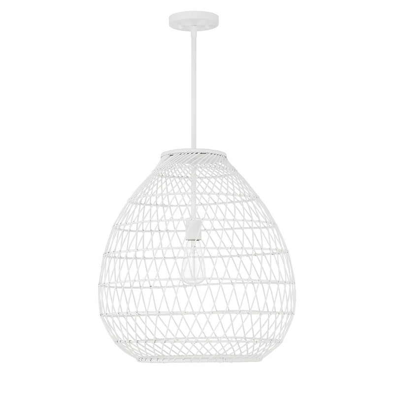 Savoy House 7-7681-1-83 One Light Pendant, Bisque White