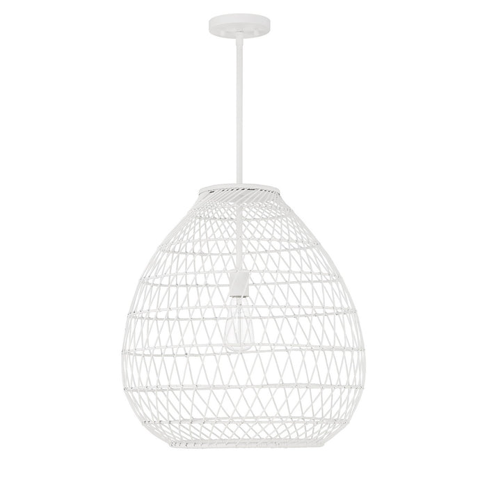 Savoy House 7-7681-1-83 One Light Pendant, Bisque White