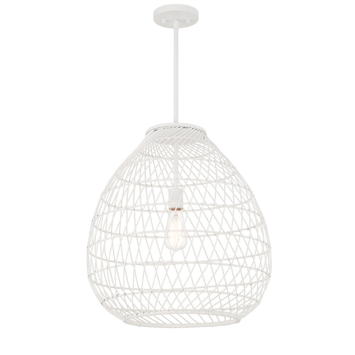 Savoy House 7-7681-1-83 One Light Pendant, Bisque White