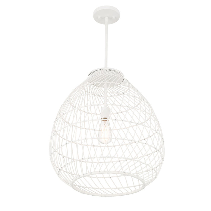 Savoy House 7-7681-1-83 One Light Pendant, Bisque White