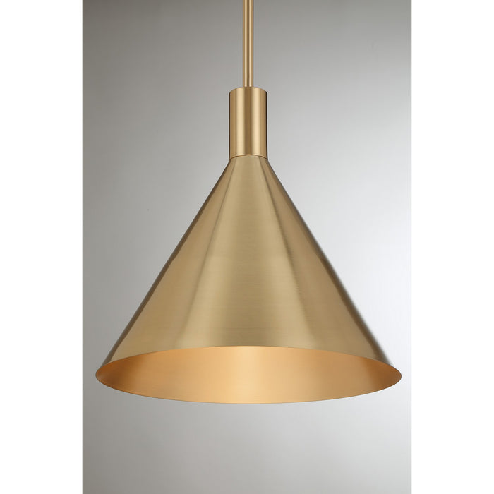 Savoy House 7-8001-1-127 One Light Pendant, Noble Brass