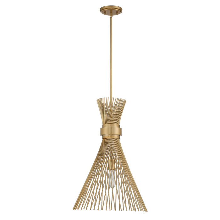 Savoy House 7-9602-1-171 One Light Pendant, Burnished Brass