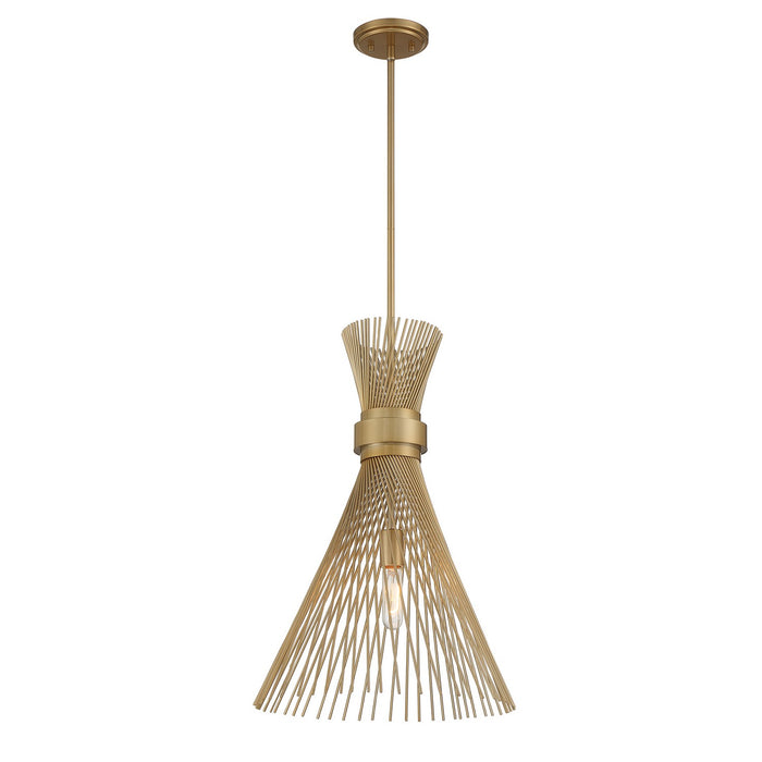 Savoy House 7-9602-1-171 One Light Pendant, Burnished Brass