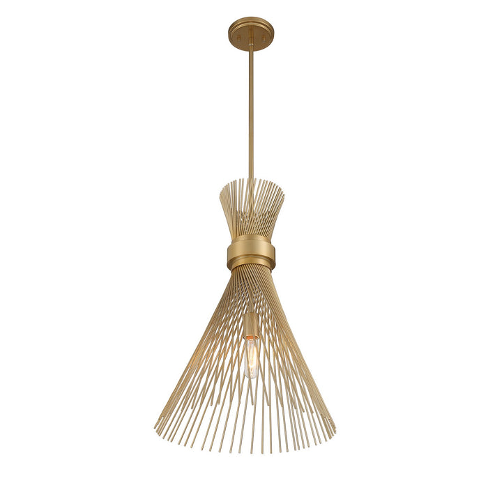 Savoy House 7-9602-1-171 One Light Pendant, Burnished Brass