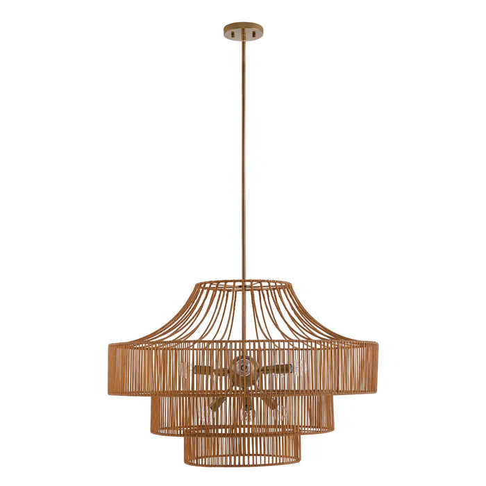 Savoy House 7-9906-8-171 Eight Light Outdoor Chandelier, Burnished Brass