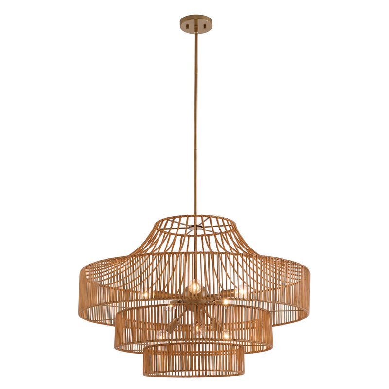 Savoy House 7-9906-8-171 Eight Light Outdoor Chandelier, Burnished Brass
