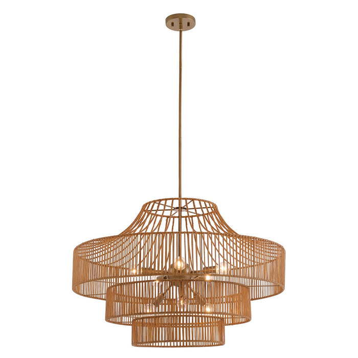 Savoy House 7-9906-8-171 Eight Light Outdoor Chandelier, Burnished Brass