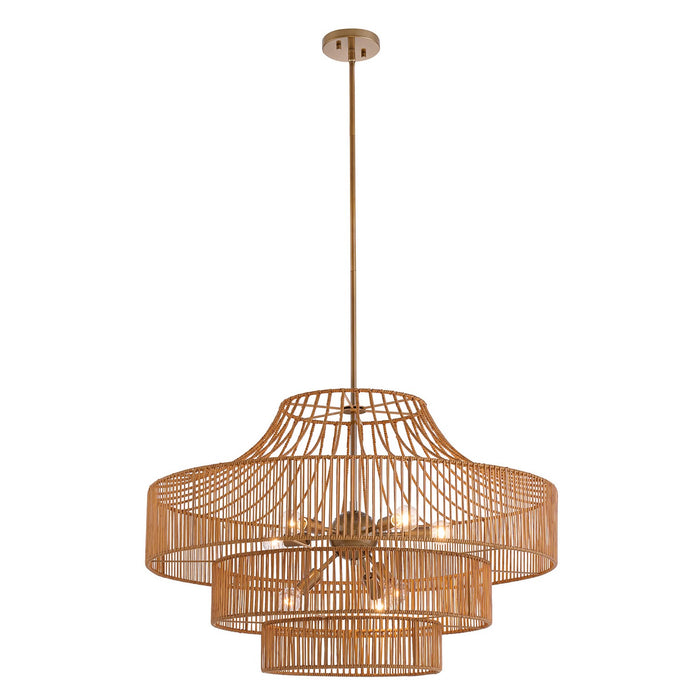 Savoy House 7-9906-8-171 Eight Light Outdoor Chandelier, Burnished Brass