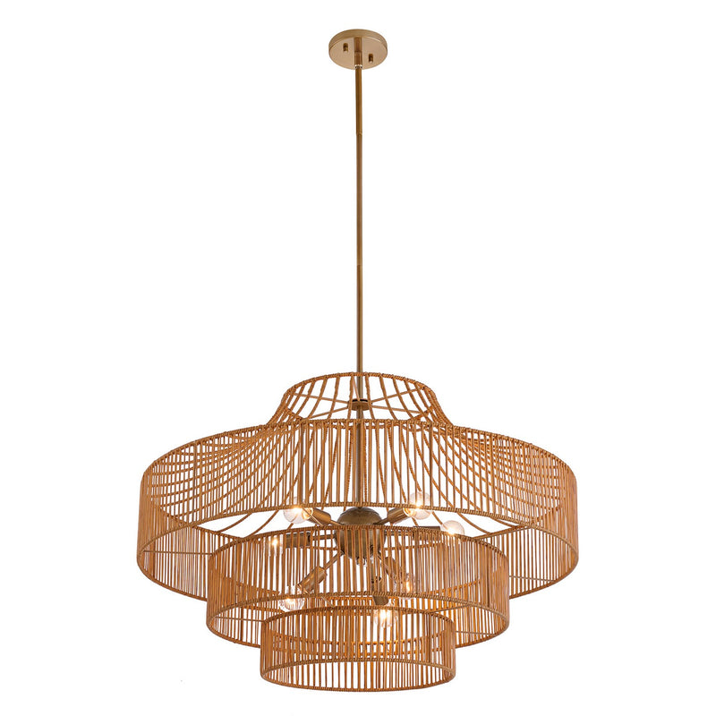 Savoy House 7-9906-8-171 Eight Light Outdoor Chandelier, Burnished Brass