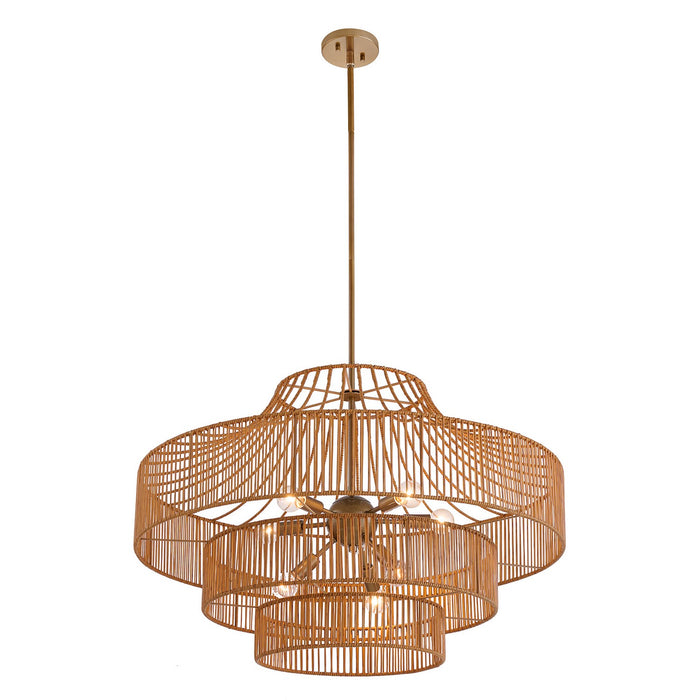 Savoy House 7-9906-8-171 Eight Light Outdoor Chandelier, Burnished Brass