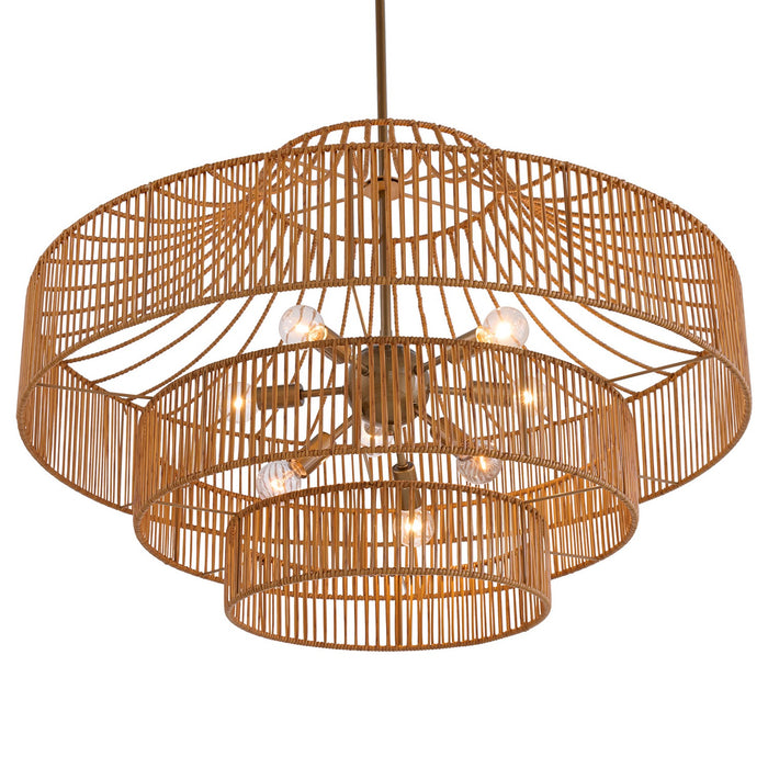 Savoy House 7-9906-8-171 Eight Light Outdoor Chandelier, Burnished Brass