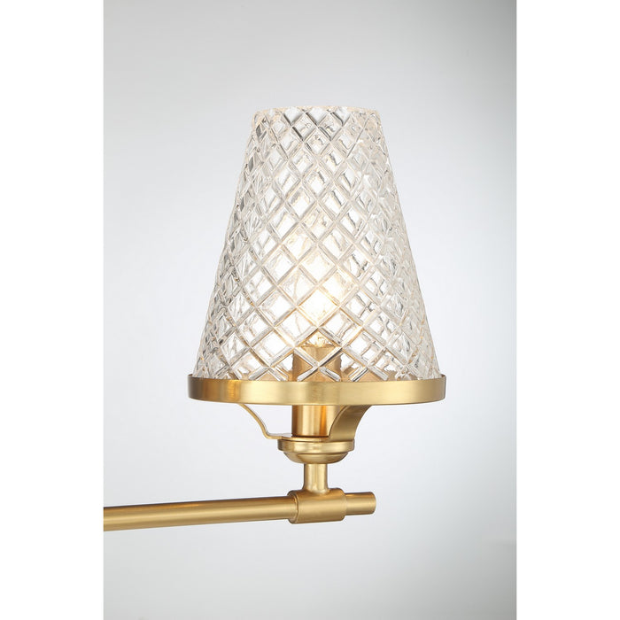 Savoy House 8-3596-3-322 Three Light Bathroom Vanity, Warm Brass