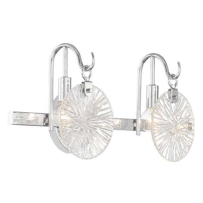 Savoy House 8-3981-2-11 Two Light Bathroom Vanity, Polished Chrome