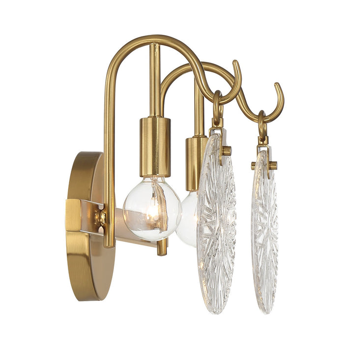 Savoy House 8-3981-2-322 Two Light Bathroom Vanity, Warm Brass