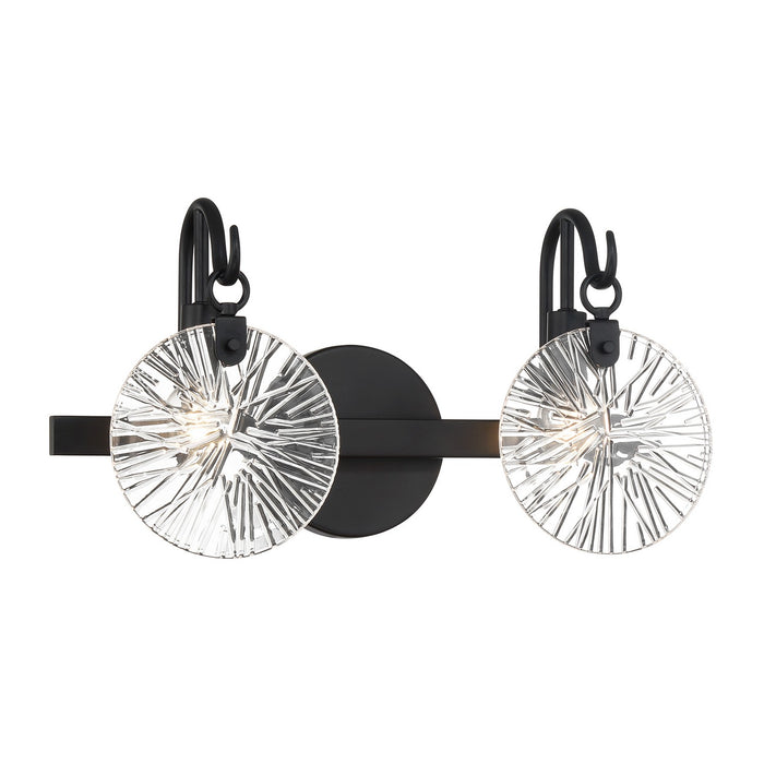 Savoy House 8-3981-2-BK Two Light Bathroom Vanity, Matte Black