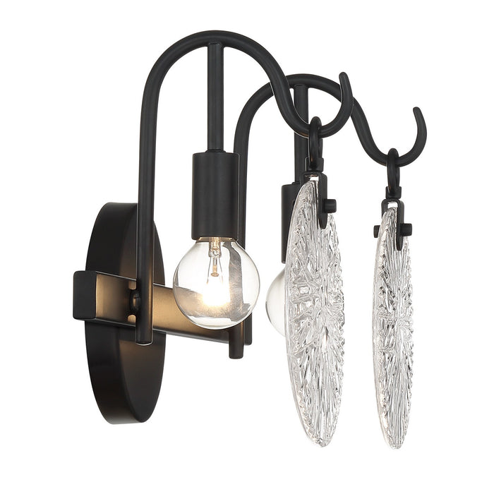 Savoy House 8-3981-2-BK Two Light Bathroom Vanity, Matte Black