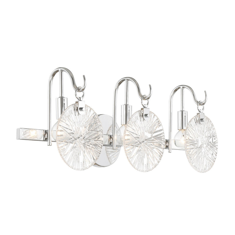 Savoy House 8-3981-3-11 Three Light Bathroom Vanity, Polished Chrome