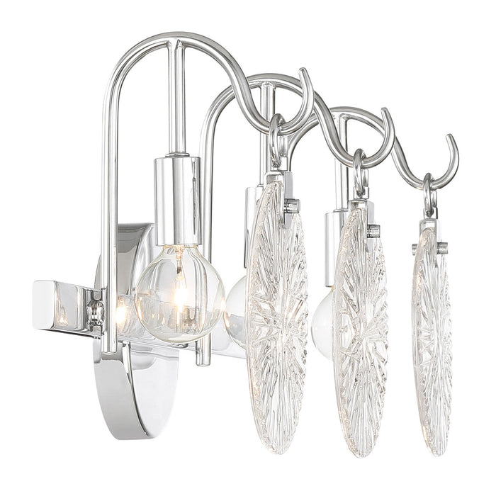 Savoy House 8-3981-3-11 Three Light Bathroom Vanity, Polished Chrome