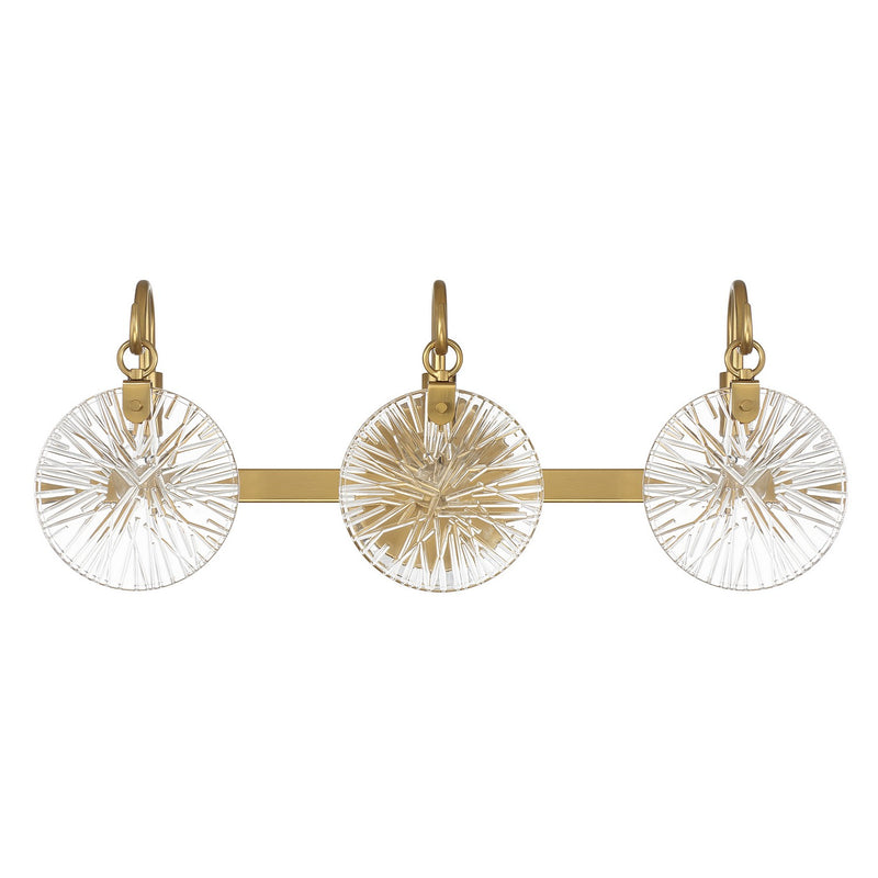 Savoy House 8-3981-3-322 Three Light Bathroom Vanity, Warm Brass