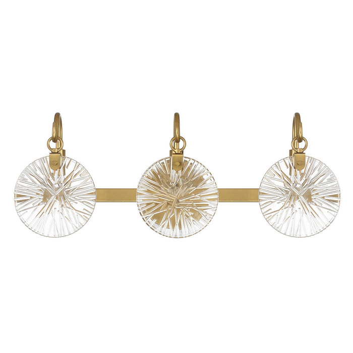 Savoy House 8-3981-3-322 Three Light Bathroom Vanity, Warm Brass