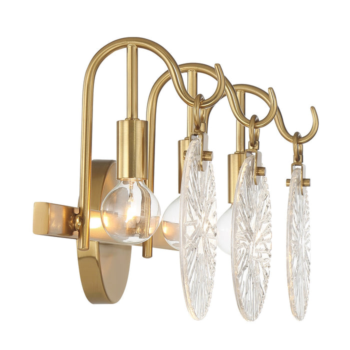 Savoy House 8-3981-3-322 Three Light Bathroom Vanity, Warm Brass