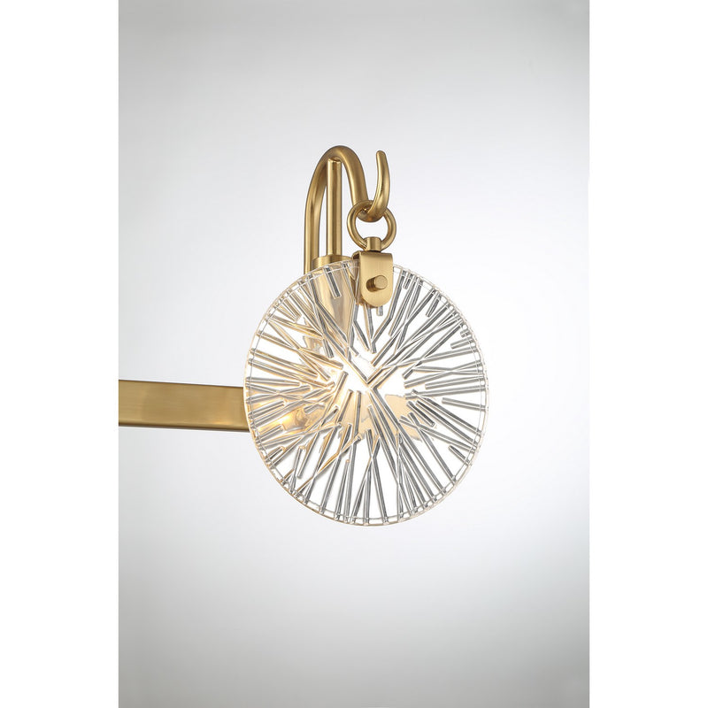 Savoy House 8-3981-3-322 Three Light Bathroom Vanity, Warm Brass