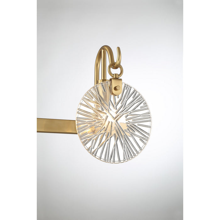 Savoy House 8-3981-3-322 Three Light Bathroom Vanity, Warm Brass
