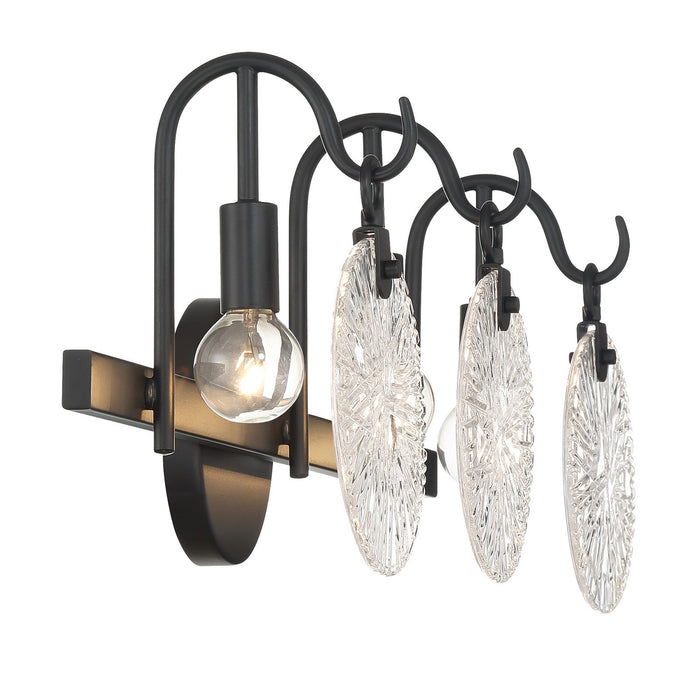 Savoy House 8-3981-3-BK Three Light Bathroom Vanity, Matte Black