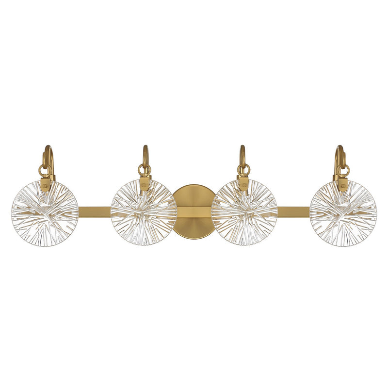 Savoy House 8-3981-4-322 Four Light Bathroom Vanity, Warm Brass