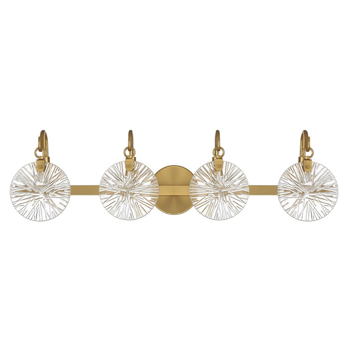 Savoy House 8-3981-4-322 Four Light Bathroom Vanity, Warm Brass