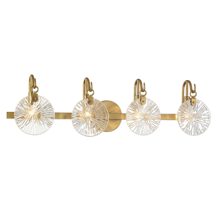 Savoy House 8-3981-4-322 Four Light Bathroom Vanity, Warm Brass