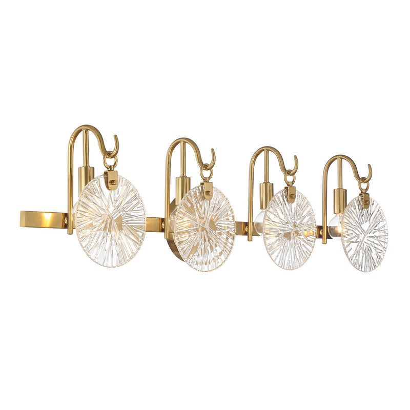 Savoy House 8-3981-4-322 Four Light Bathroom Vanity, Warm Brass