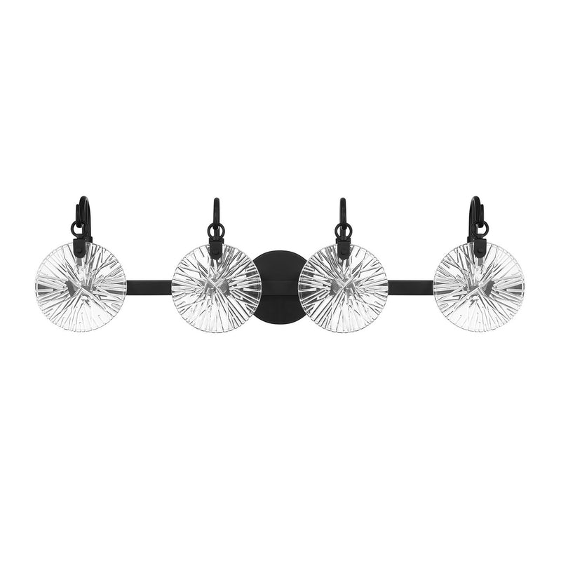 Savoy House 8-3981-4-BK Four Light Bathroom Vanity, Matte Black
