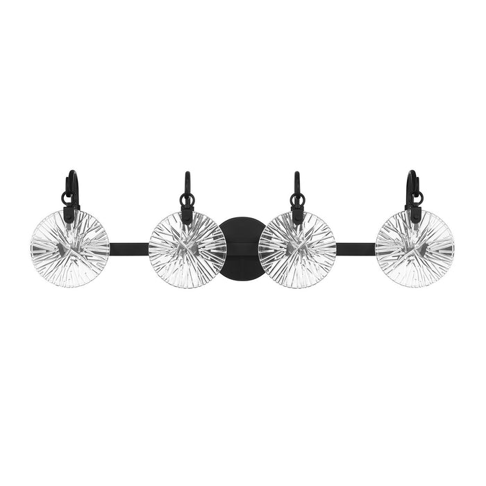 Savoy House 8-3981-4-BK Four Light Bathroom Vanity, Matte Black