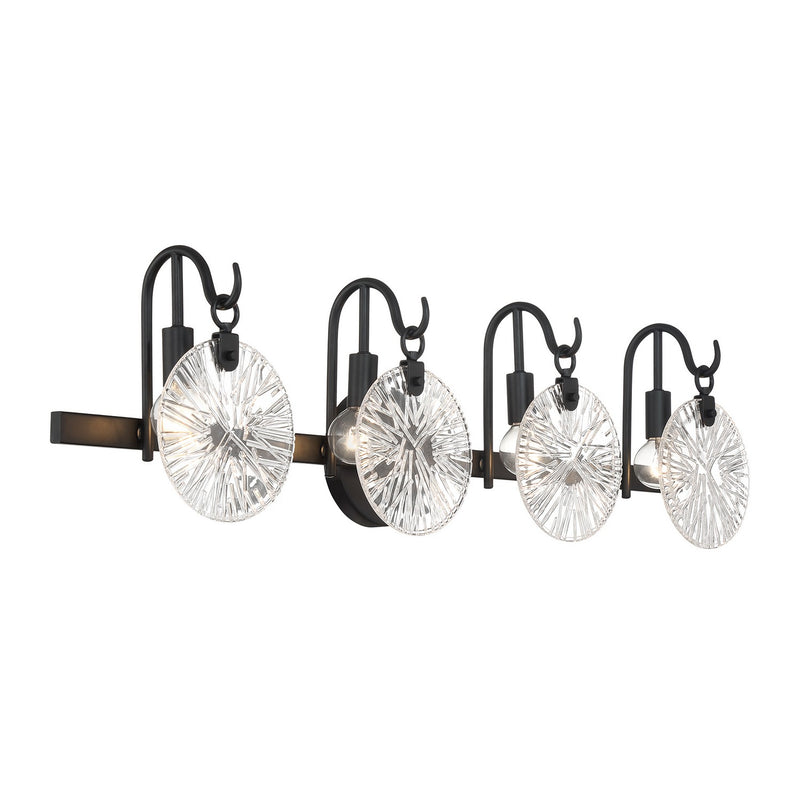Savoy House 8-3981-4-BK Four Light Bathroom Vanity, Matte Black