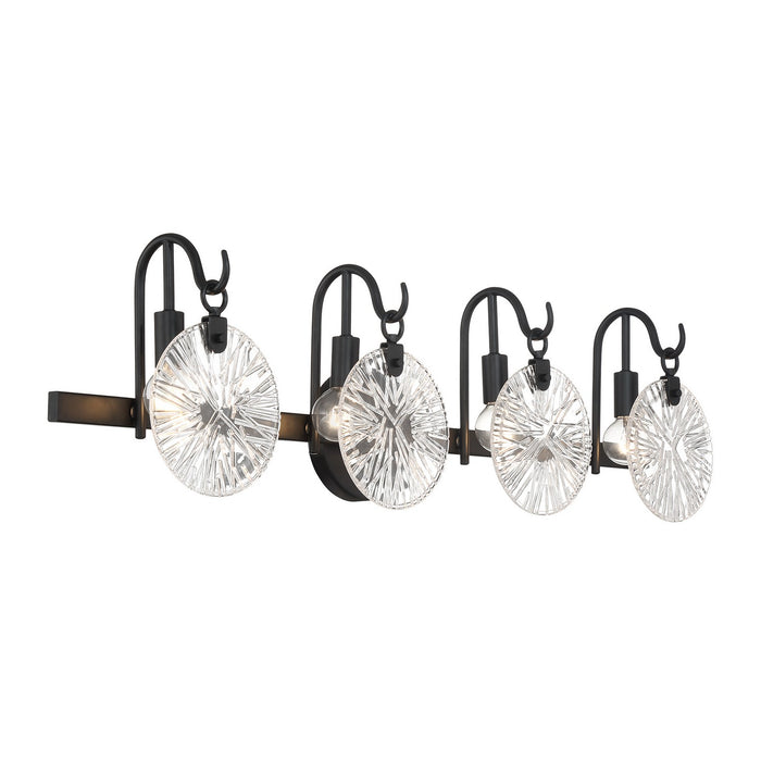 Savoy House 8-3981-4-BK Four Light Bathroom Vanity, Matte Black
