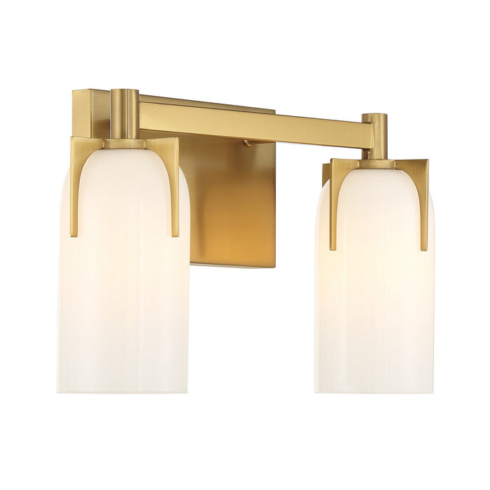 Savoy House 8-4128-2-322 Two Light Bathroom Vanity, Warm Brass
