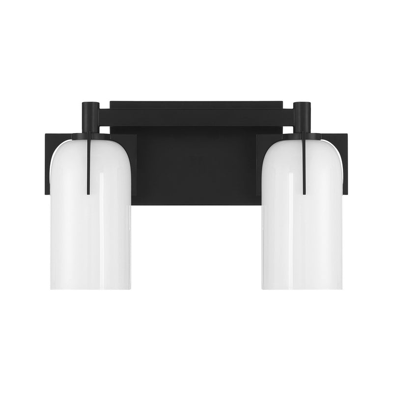 Savoy House 8-4128-2-BK Two Light Bathroom Vanity, Matte Black