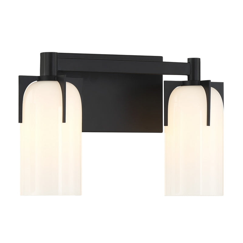 Savoy House 8-4128-2-BK Two Light Bathroom Vanity, Matte Black